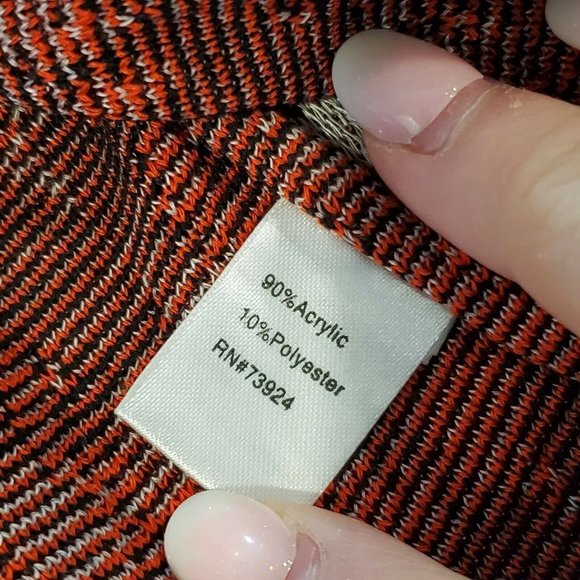 Ming Wang Houndstooth Cardigan Sweater Red Black Gray‎ Petite X-Small PXS - Picture 7 of 8